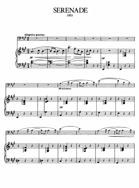 First page of Serenade