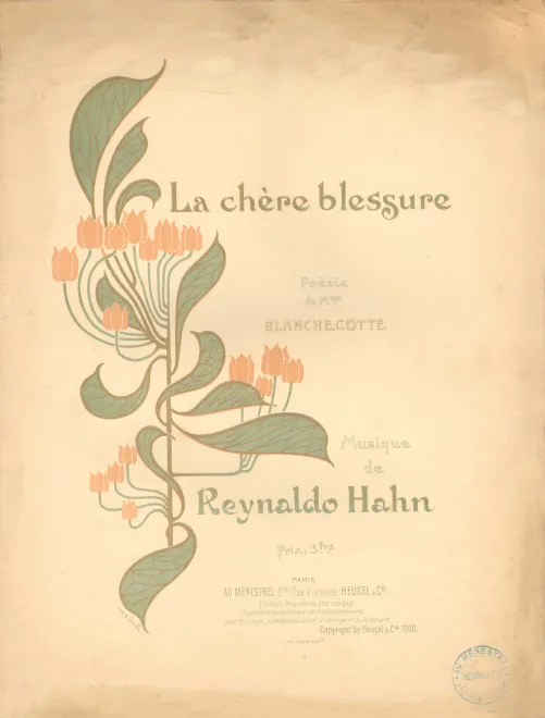 First page of La Chère Blessure