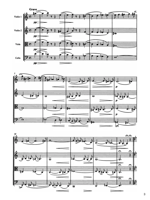 First page of String Quartet