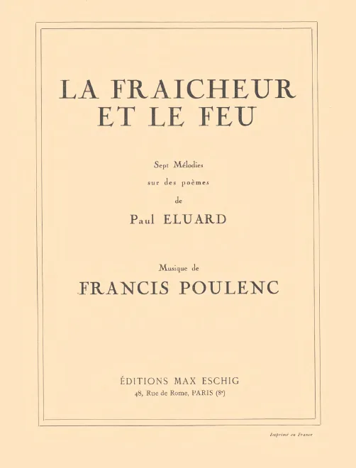 First page of La fraîcheur et le feu
