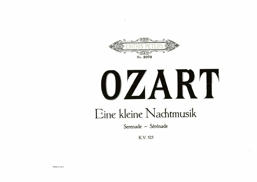 First page of Eine kleine Nachtmusik