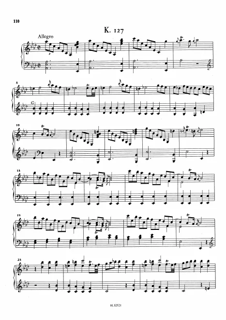 First page of Keyboard Sonata in A-flat major