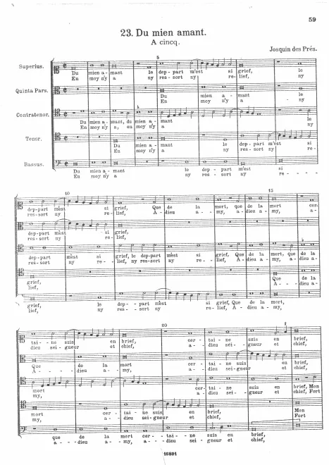 First page of Du mien amant