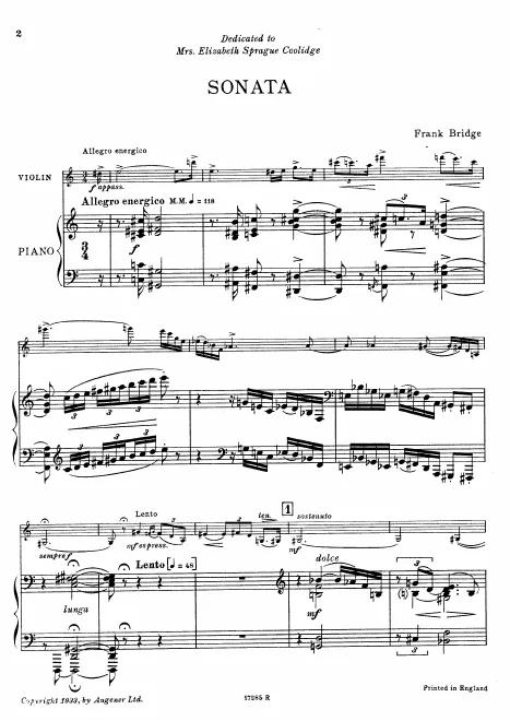 First page of Violin Sonata
